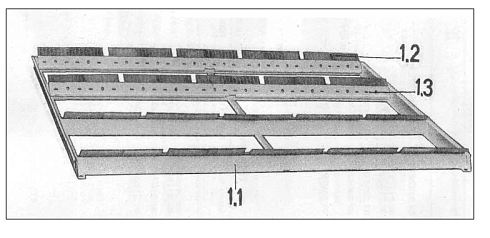 Рамка щеточная К 547/К 527 НРС (в сборе со скребками): купить в Ростове-на-Дону