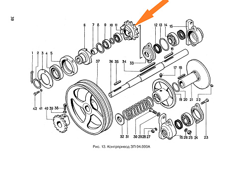 Звездочка ЗП 04.302 (z=13, t=25,4): купить в Ростове-на-Дону