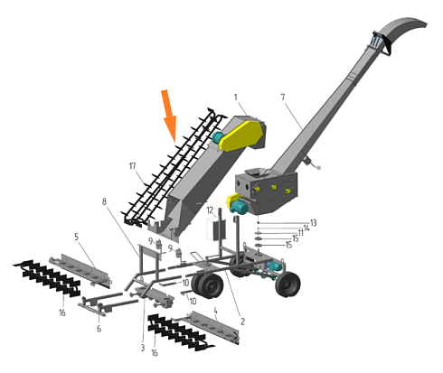 Транспортер скр. загрузчик А 100-01.24 (26 скр 2-2-6-6 L=5,928): купить в Ростове-на-Дону
