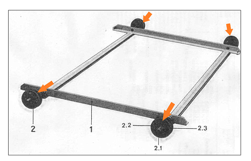 Ролик опорный К-527 (8 шт), К-547 (12 шт. =4 длин.+8 корот.): купить в Ростове-на-Дону