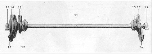 Вал привода решетного стана К-547, К-527 (в сборе): купить в Ростове-на-Дону