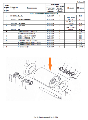Барабан ведомый ЗА 03.030: купить в Ростове-на-Дону