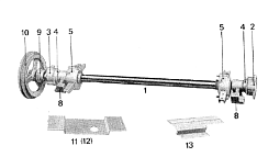 Вал привода решетного стана К 531 (в сборе): купить в Ростове-на-Дону