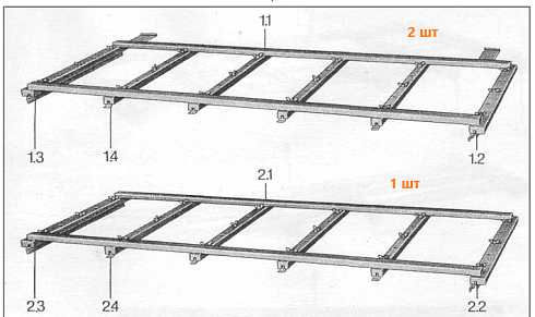Комплект решетных рамок К 547\527 (в кол-ве 8шт): купить в Ростове-на-Дону