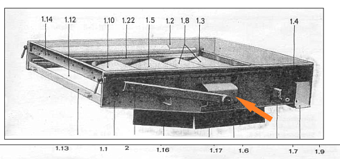 Кронштейн (ухо) верхнего решетного стана К 527: купить в Ростове-на-Дону