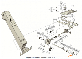 Звездочка МЗС 03.000.204 (z=10, t=38,0, внутр.ф=25 мм Н023.211-02): купить в Ростове-на-Дону