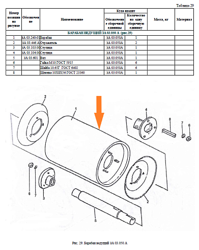 Барабан ведущий ЗА 03.050 (ПЗТ 11.010): купить в Ростове-на-Дону
