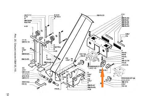 Звездочка нижн. гол. ОВИ 05.106 (Z=12, Фвнутр.=20): купить в Ростове-на-Дону