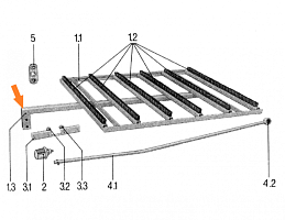 Направляющая рамки для щеток К 531: купить в Ростове-на-Дону