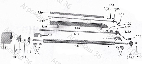 Вал ворошильный (питающий) К 531: купить в Ростове-на-Дону