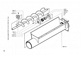Шнек чистого зерна ОВИ 04.080-01 (ОВС-25) с кожухом: купить в Ростове-на-Дону