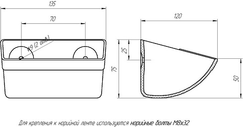 Ковш норийный полимерный МАСТУ 022: купить в Ростове-на-Дону